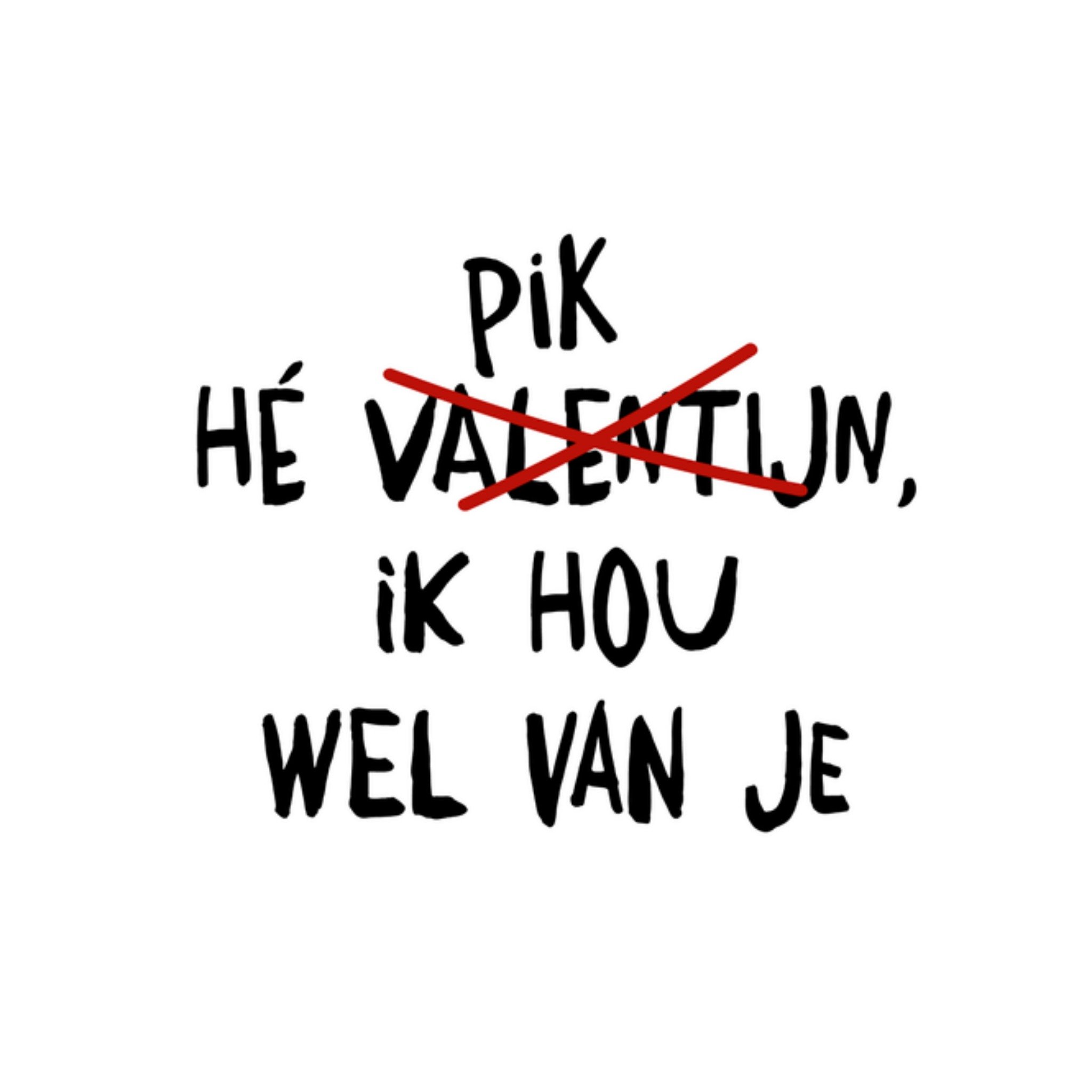 Greetz Valentijnskaart Typografie Vierkant