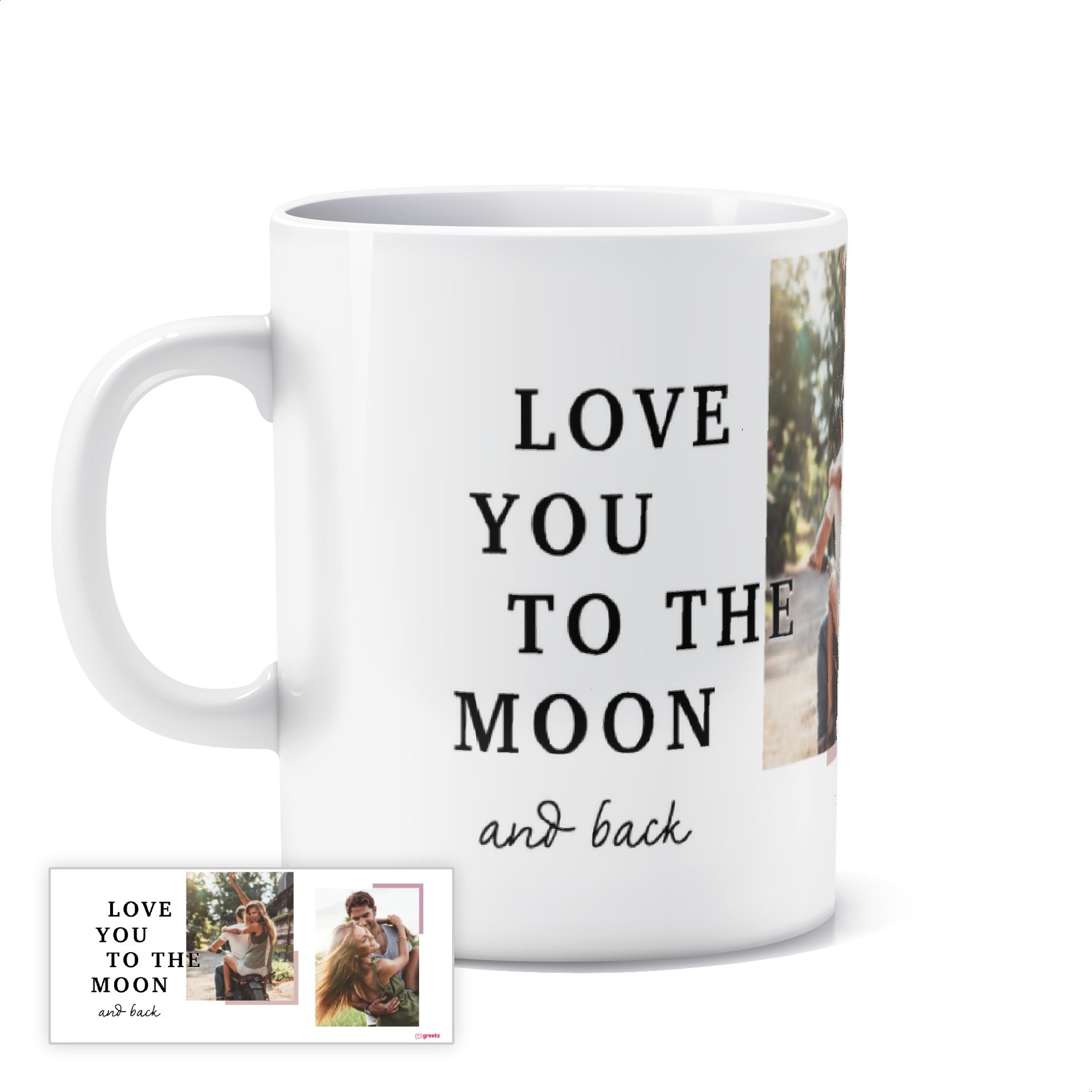 Greetz | Mok | Love you to the moon and back | met eigen foto