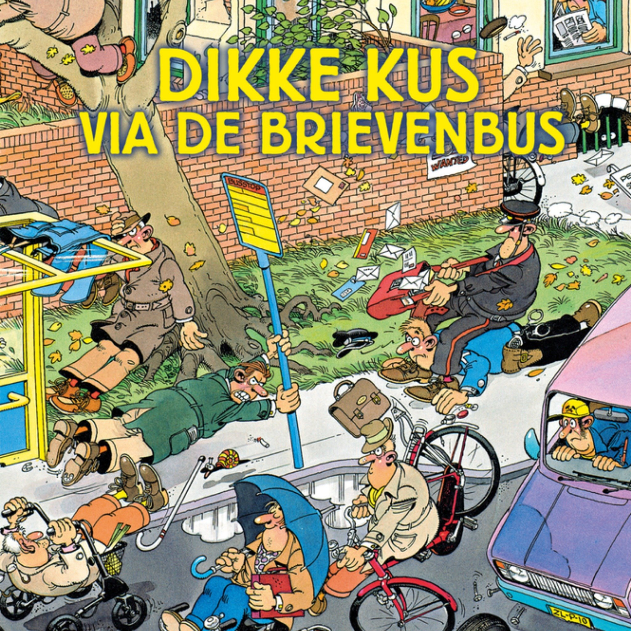 Denken aan kaart illustratie Vierkante Kaart Jan van Haasteren