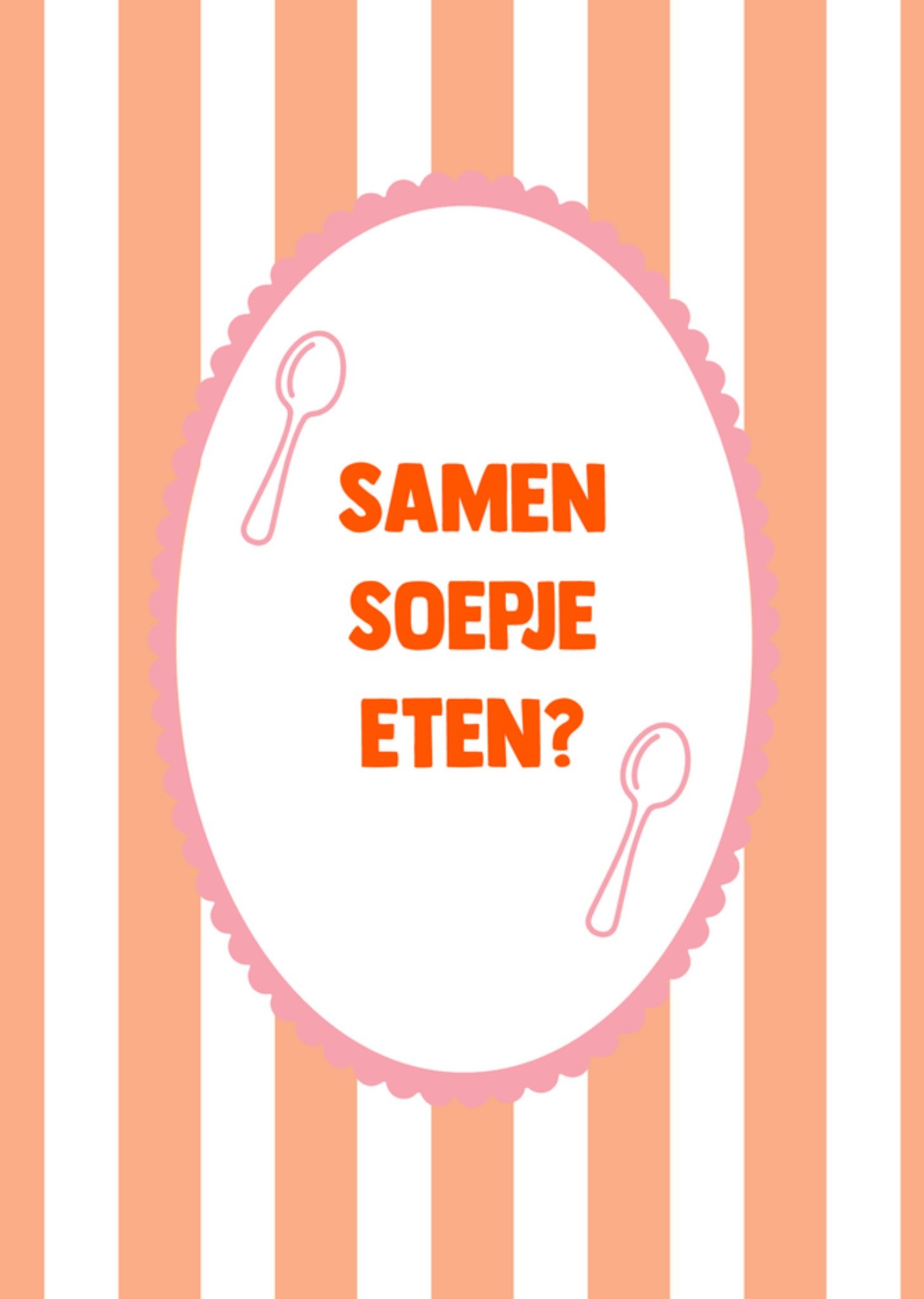 Denken aan kaart Samen soepje eten Greetz