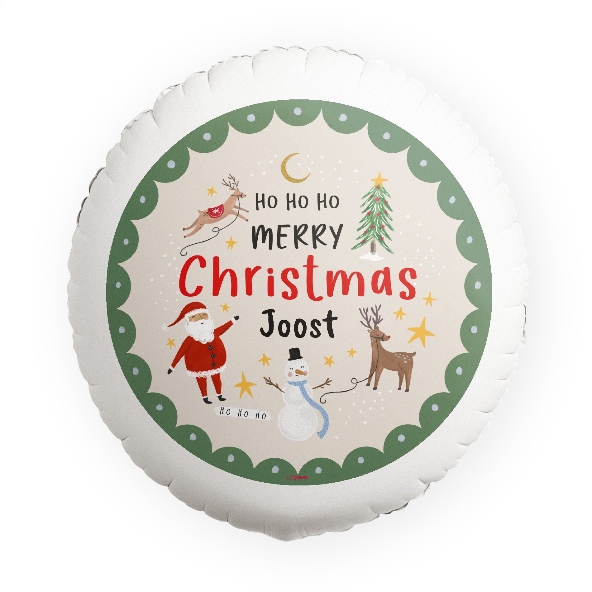 Greetz | Ballon | Merry Christmas met eigen naam