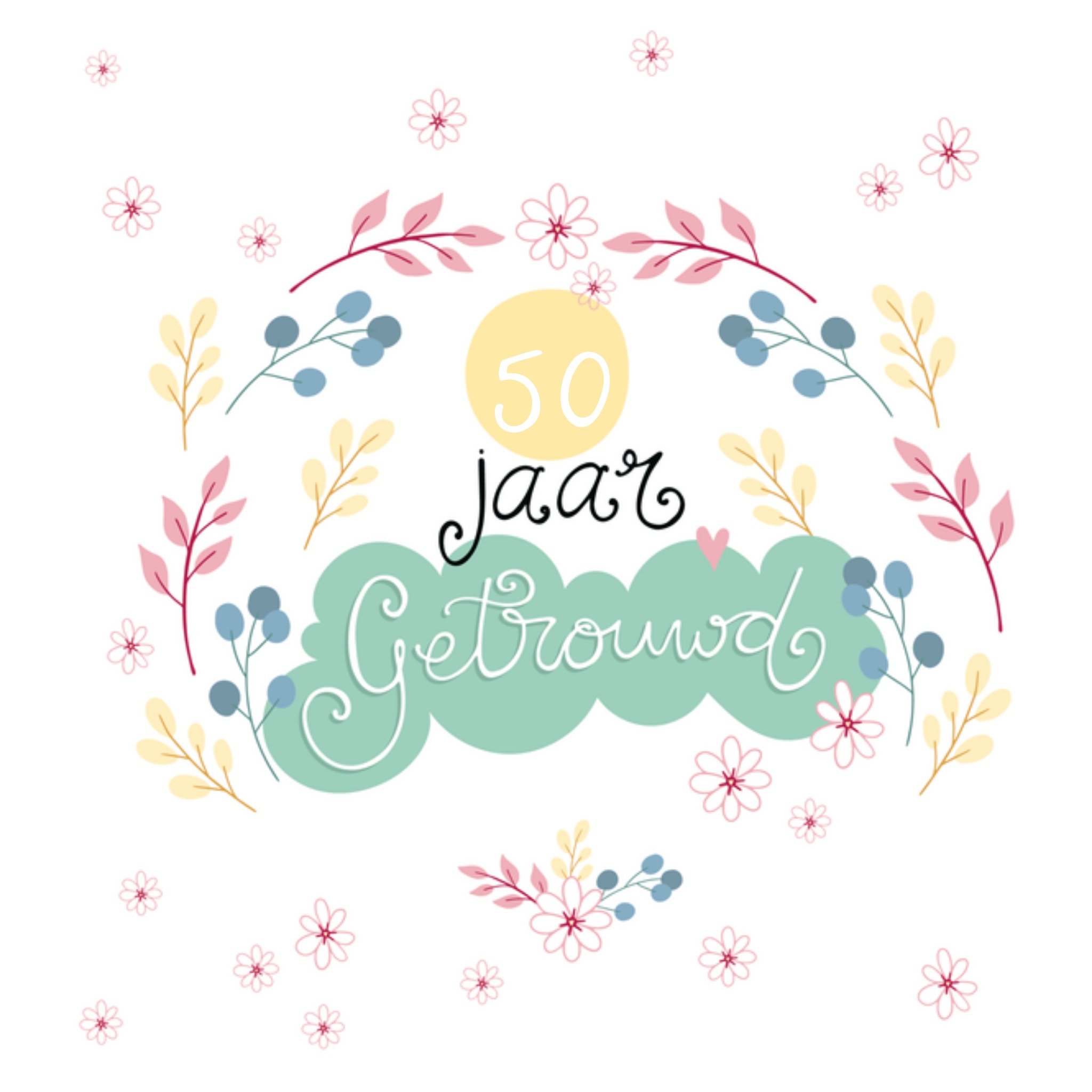 Funny Side Up Huwelijksjubileum 50 jaar Vierkant