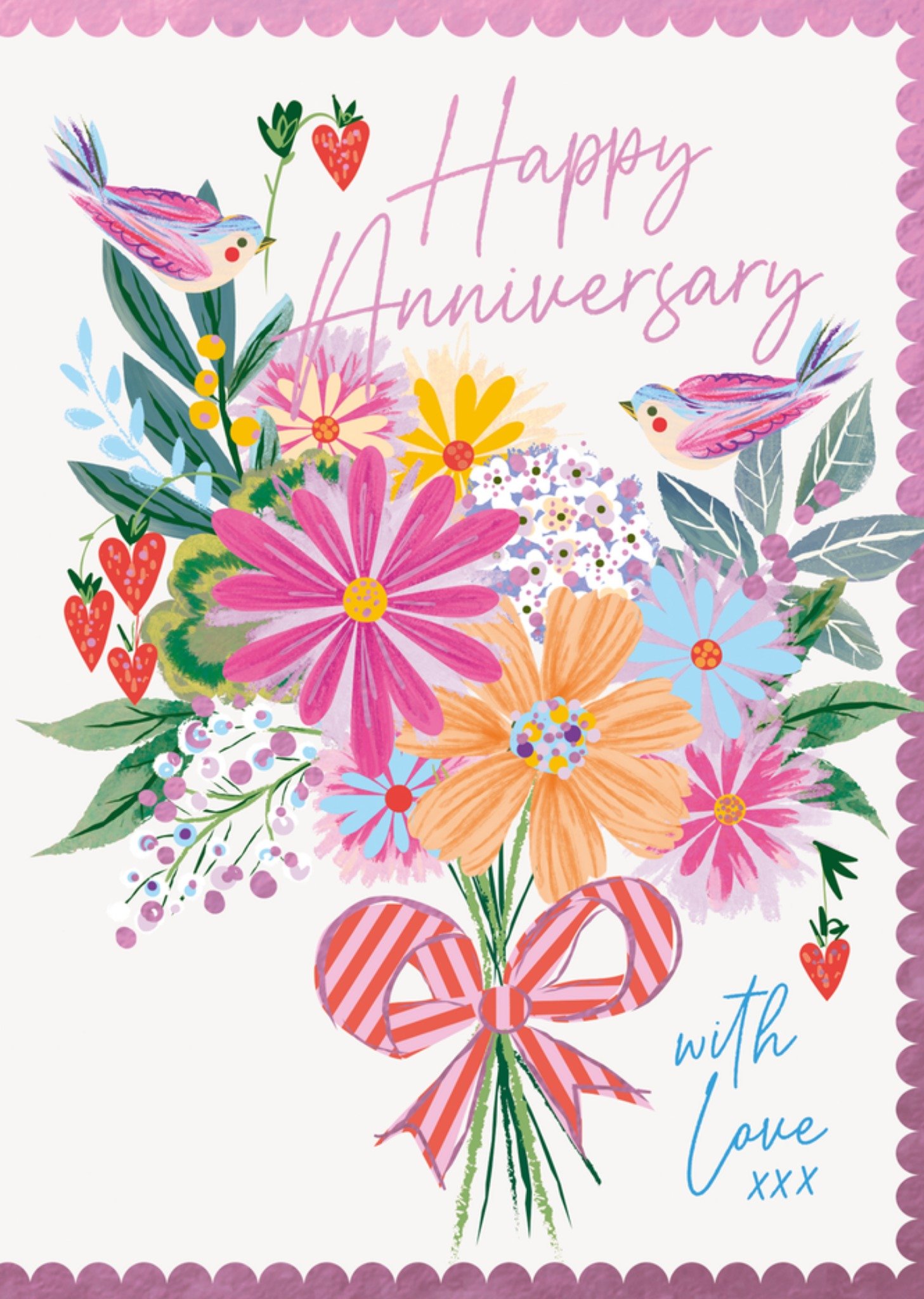 Abacus Jubileum kaart Happy Anniversary With Love Kaart Abacus Cards