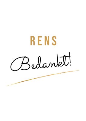 Bedankt kaart | Zakelijk | met eigen naam