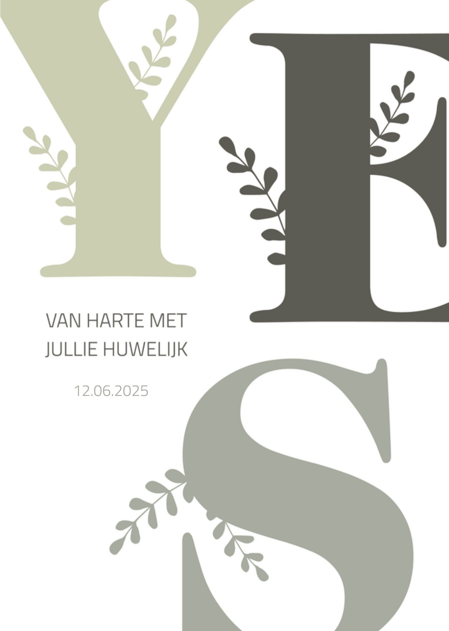 Huwelijkskaart YES Kaart Greetz