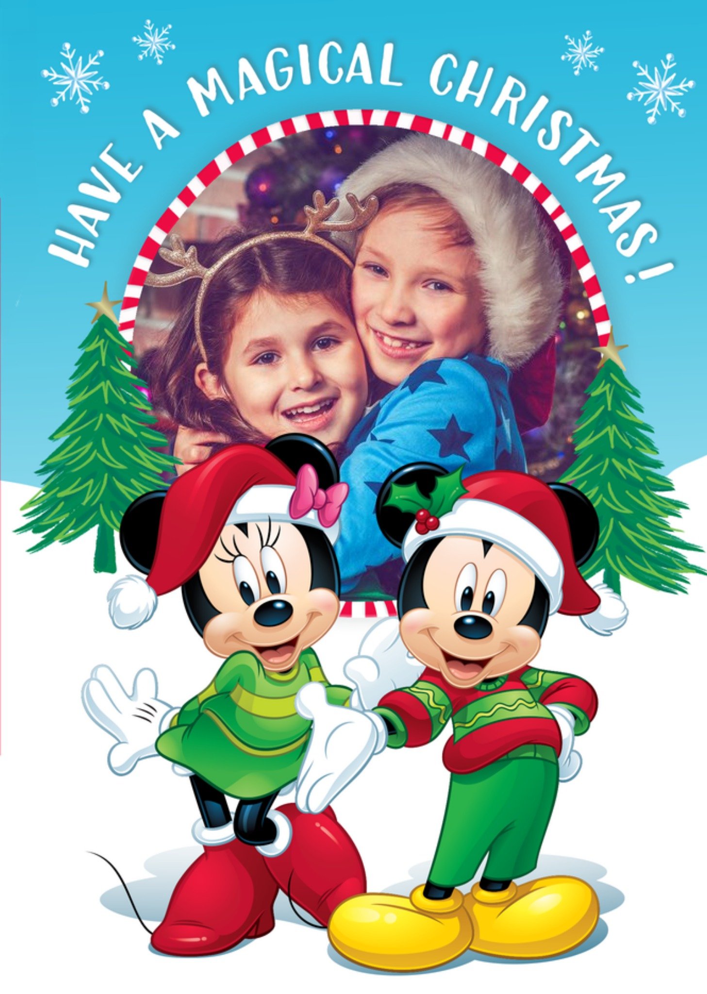 Disney Kerstkaart Mickey Mouse