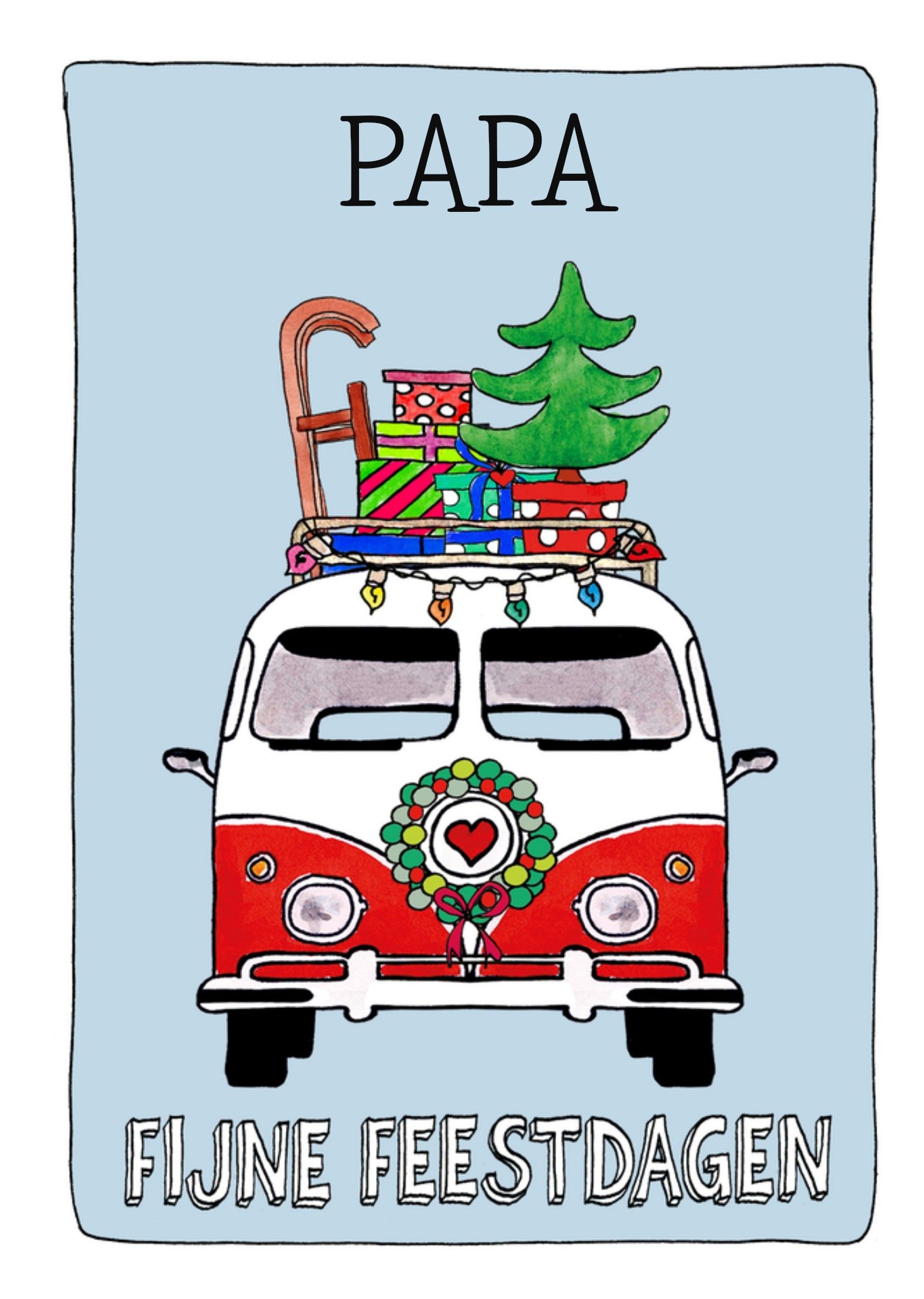 Sandysign Kerstkaart Fijne Feestdagen Standard Card