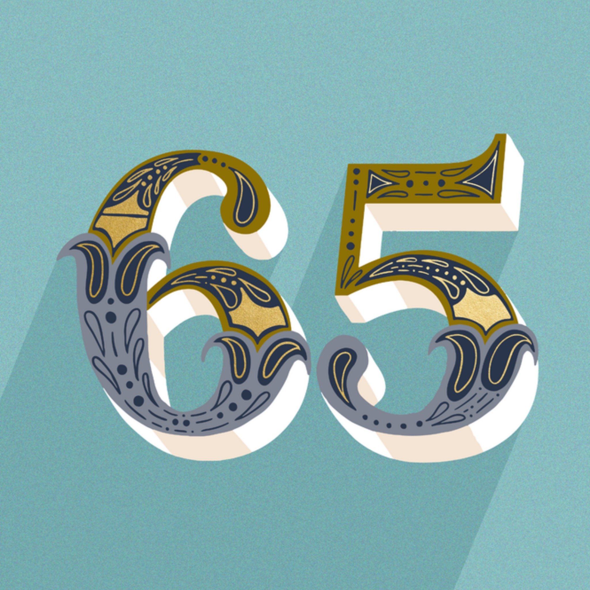 Greetz Verjaardagskaart 65 Vierkant