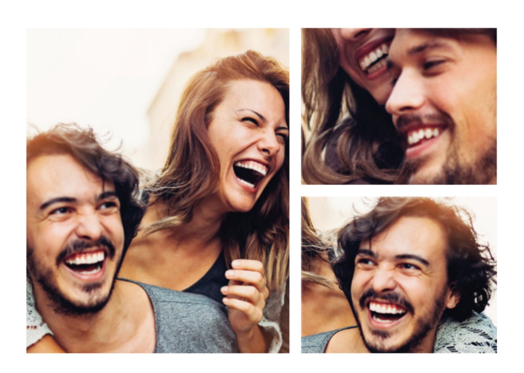 Fotocollage kaart met 3 foto