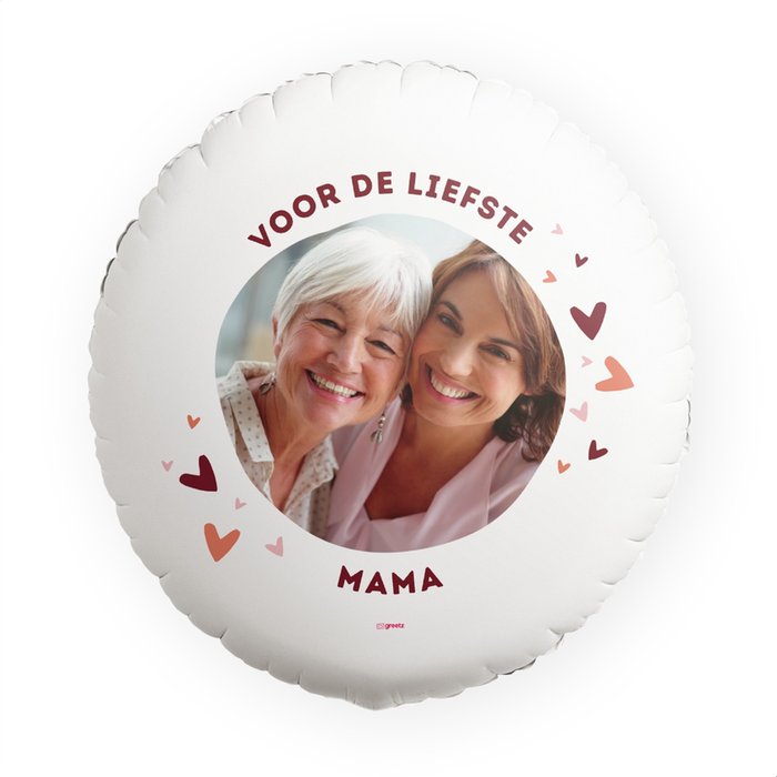 Ballon 'Voor de liefste mama met eigen foto'