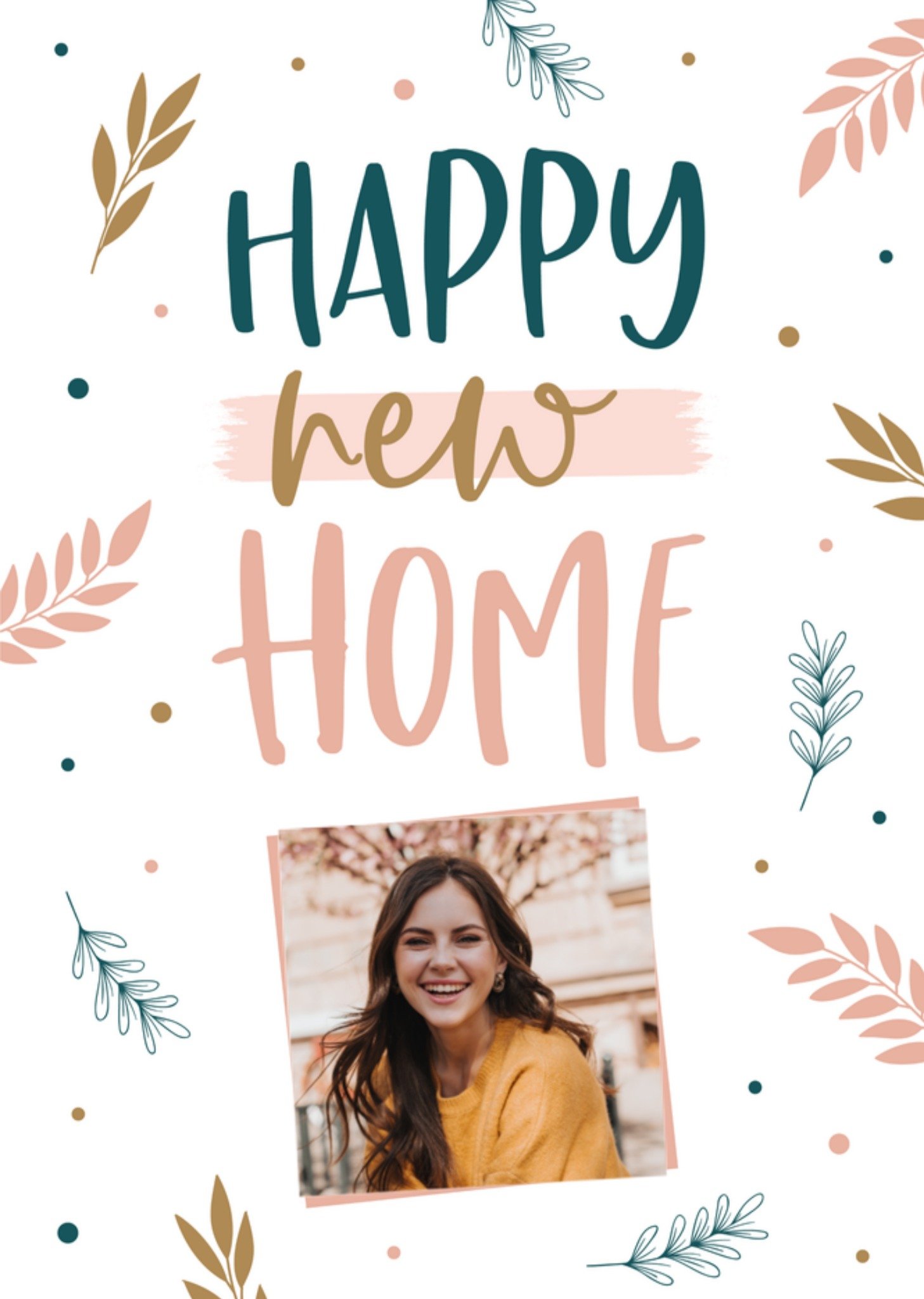 Nieuwe woning kaart Happy new home Met foto Kaart Papercute