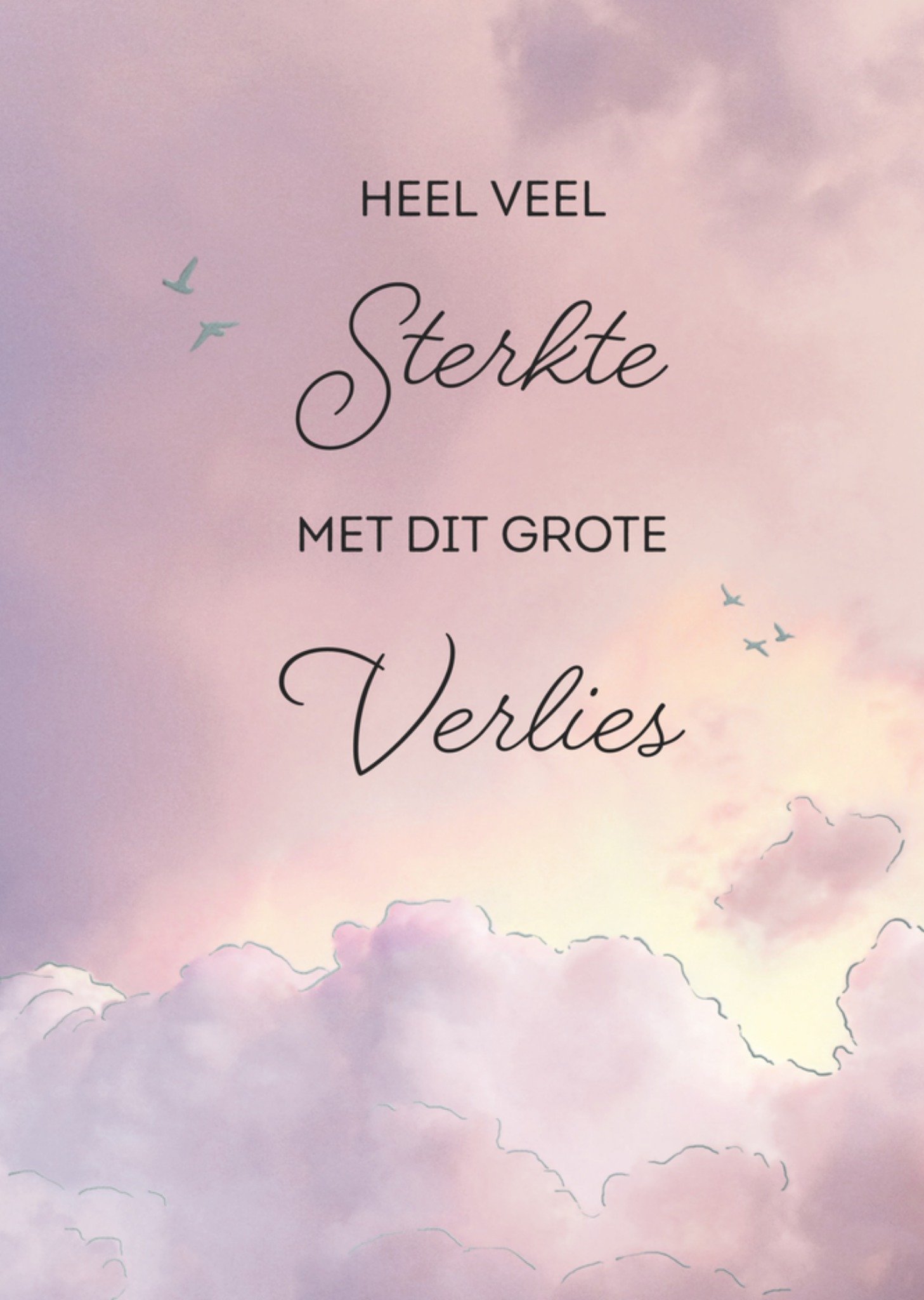 Condoleancekaart Wolken Kaart TMS