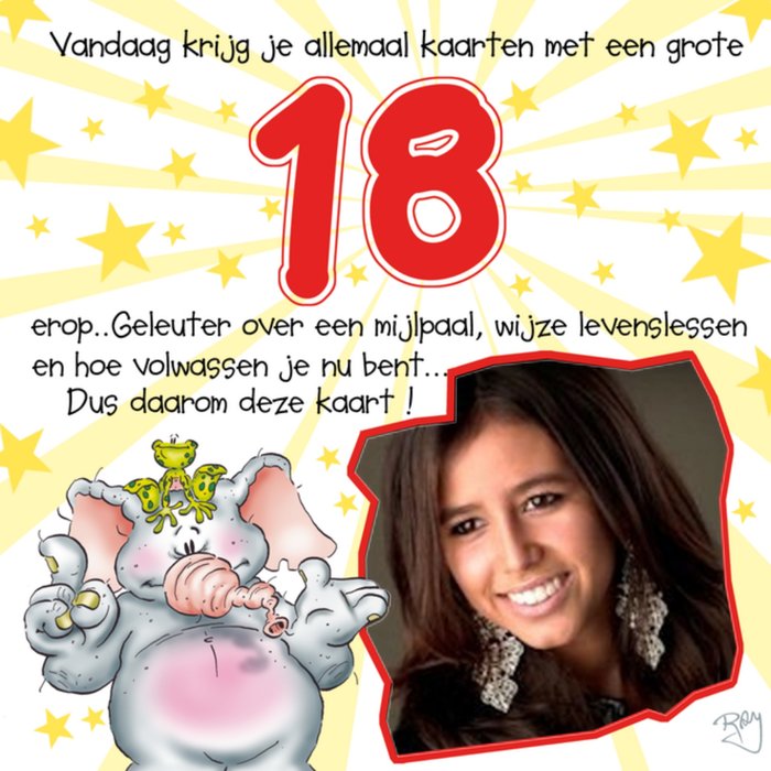 Doodles | Verjaardagskaart | 18 jaar | foto