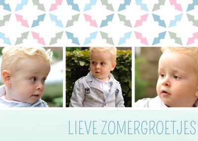 Lieve Zomergroetjes Vlaggetjes Collage Kaart