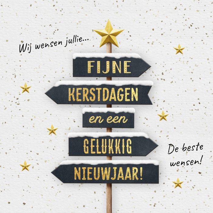 Luckz | Kerstkaart | wegwijzer