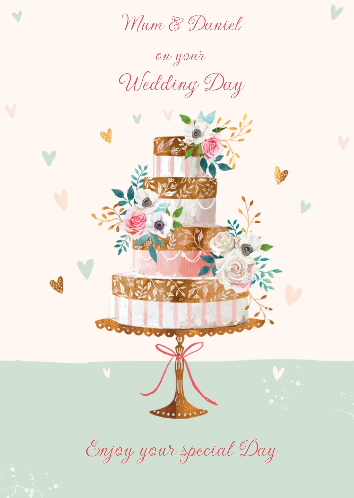 Huwelijkskaart Taart Kaart Ling Design