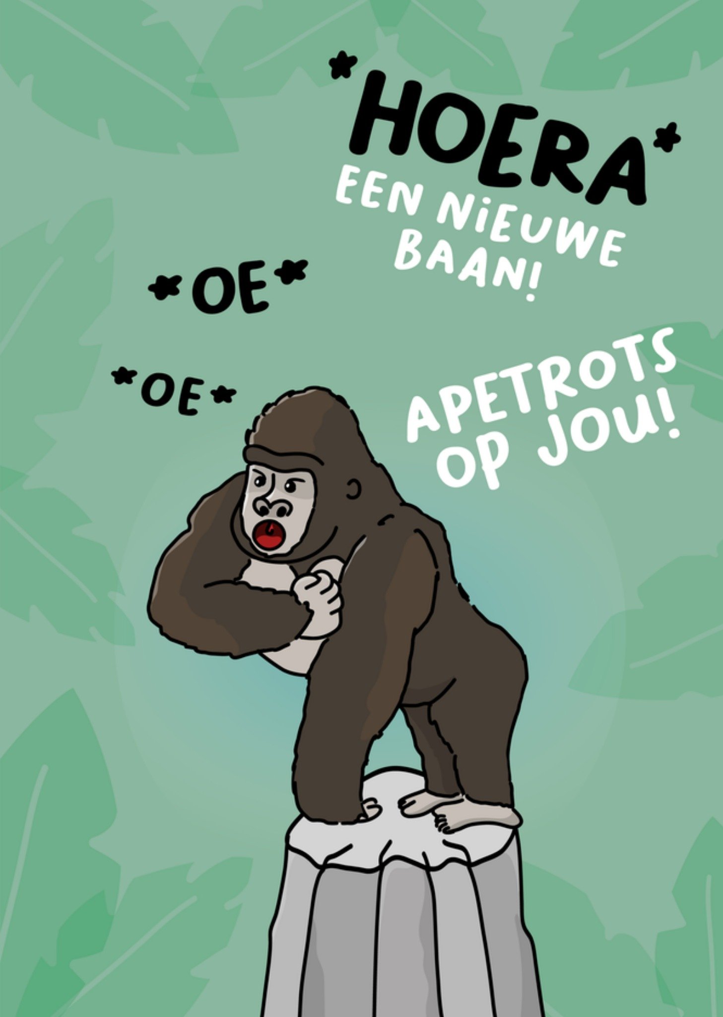 Nieuw baan kaart apetrots Kaart Liefs Jansje