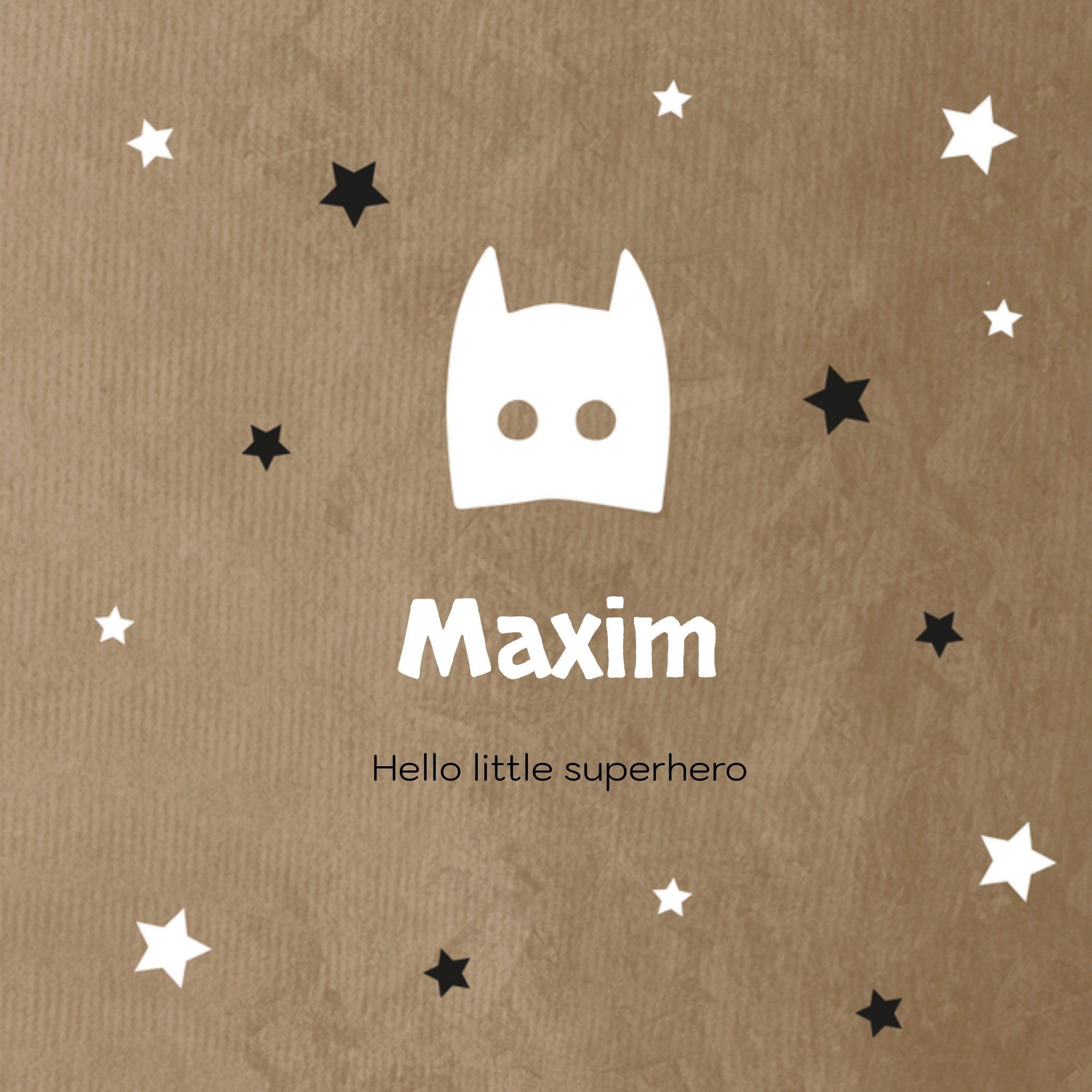 Greetz Geboortekaart Little superhero Vierkant