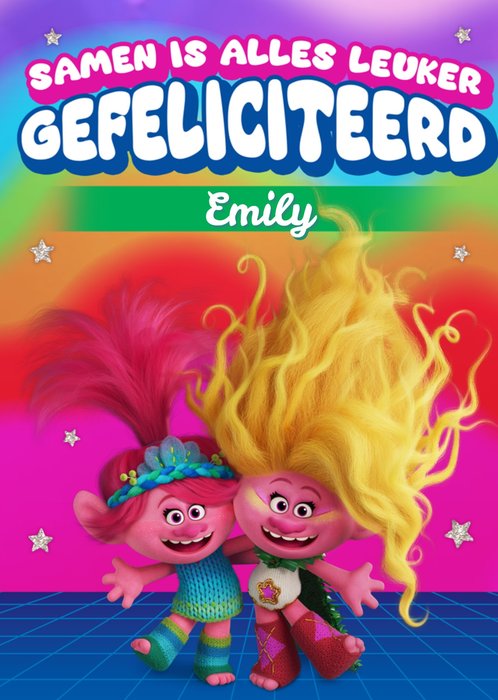 Trolls | Verjaardagskaart | Met naam 