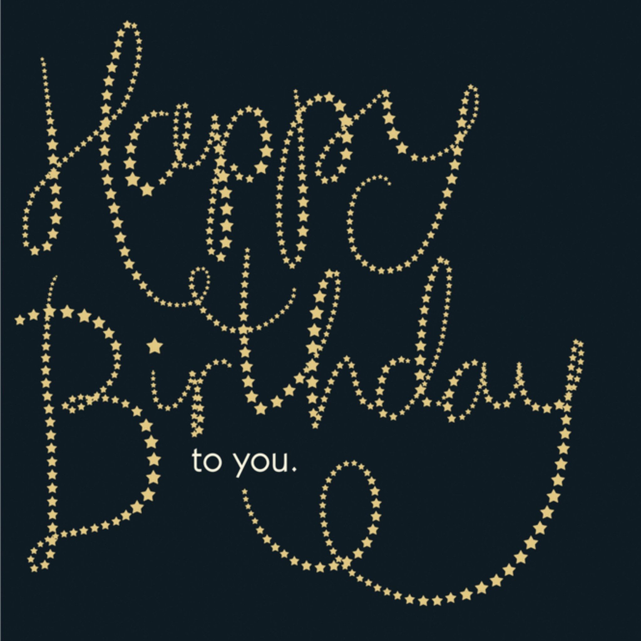 Verjaardagskaart sterren Vierkante Kaart UK Greetings