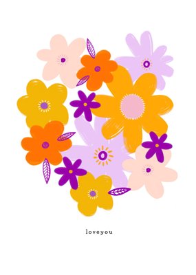 Greetz | Liefde kaart | Bloemen | Illustratie