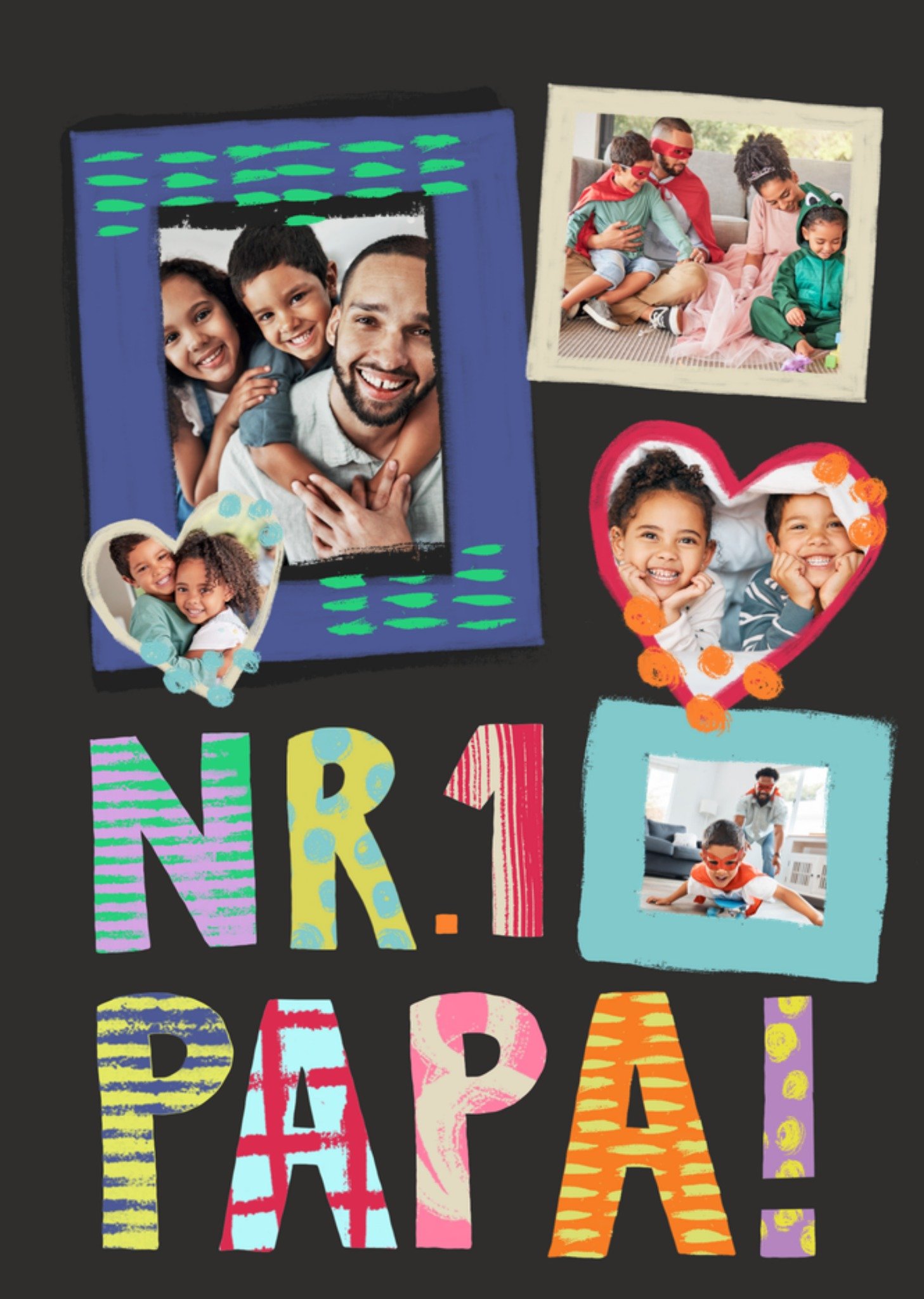 Vaderdagkaart Nr 1 Papa Aanpasbare foto Kaart Greetz