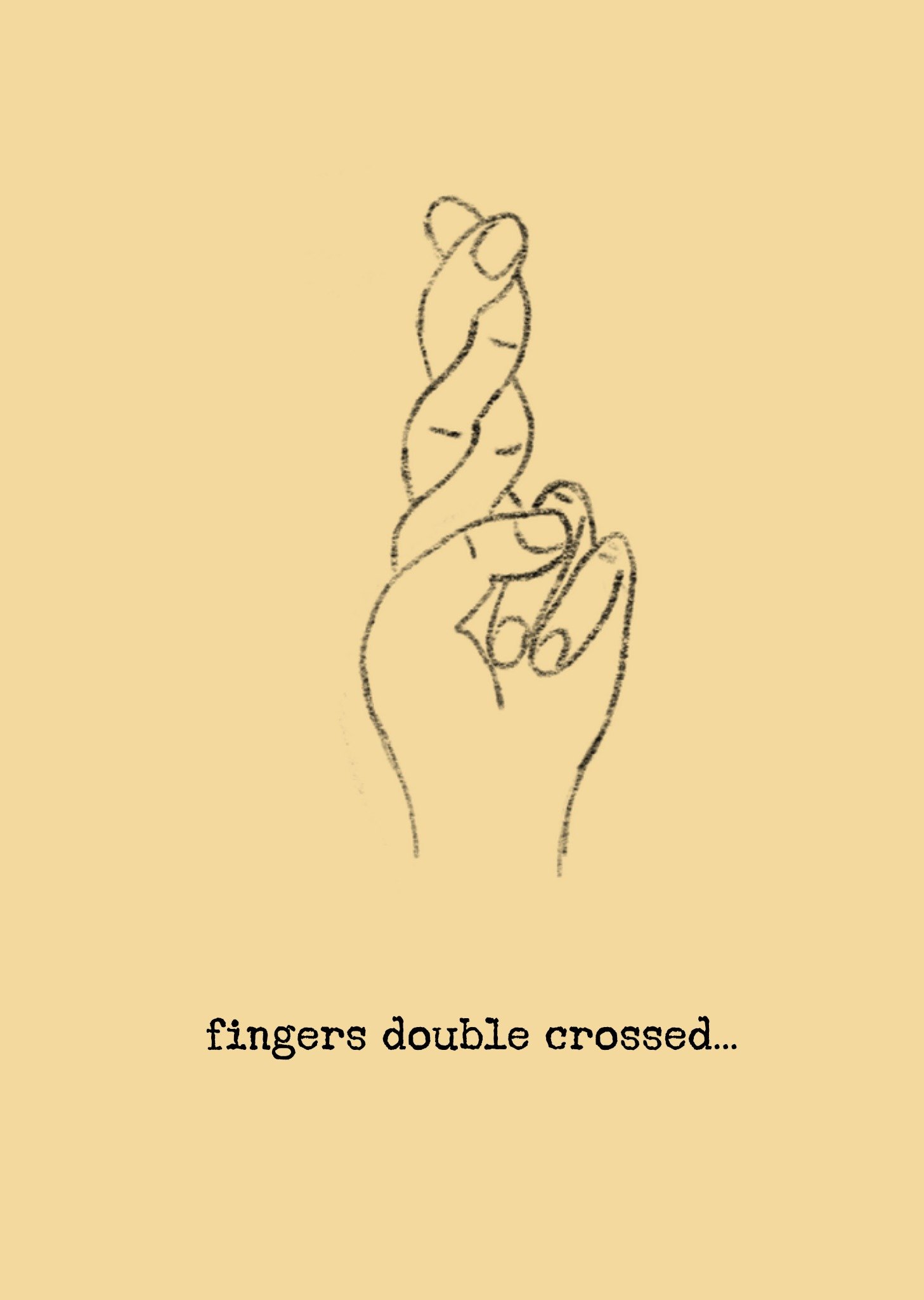 Greetz Geslaagd kaart fingers crossed Standard Card