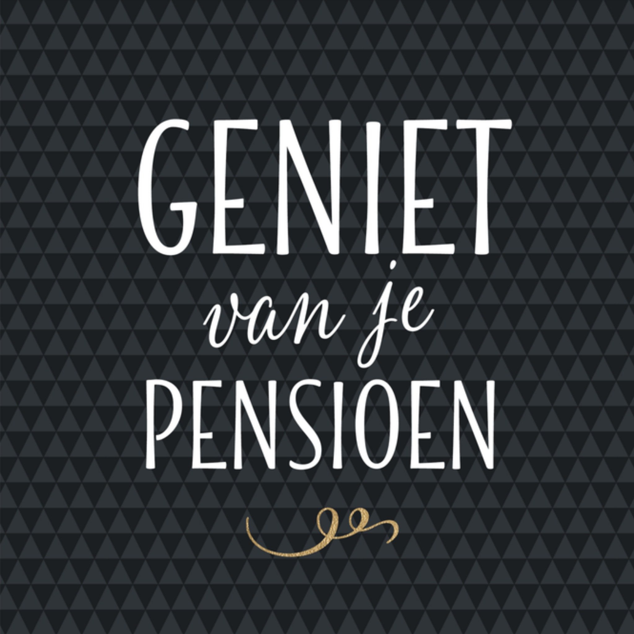 Pensioen kaart geniet van je pensioen Vierkante Kaart Luckz