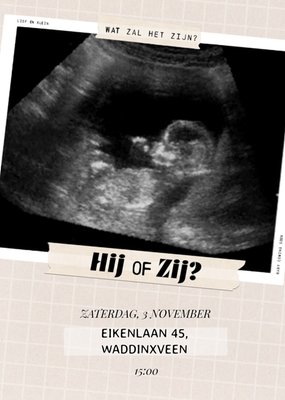 Greetz | Gender Reveal | fotokaart