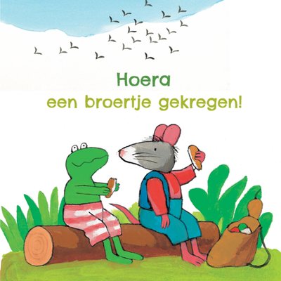 Kikker | Geboortekaart | Broertje | Eten