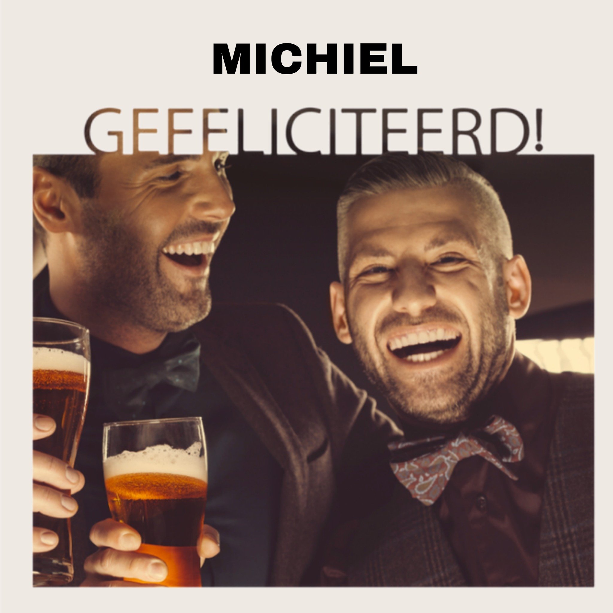 Greetz Verjaardagskaart Met foto en naam Gefeliciteerd! Vierkant