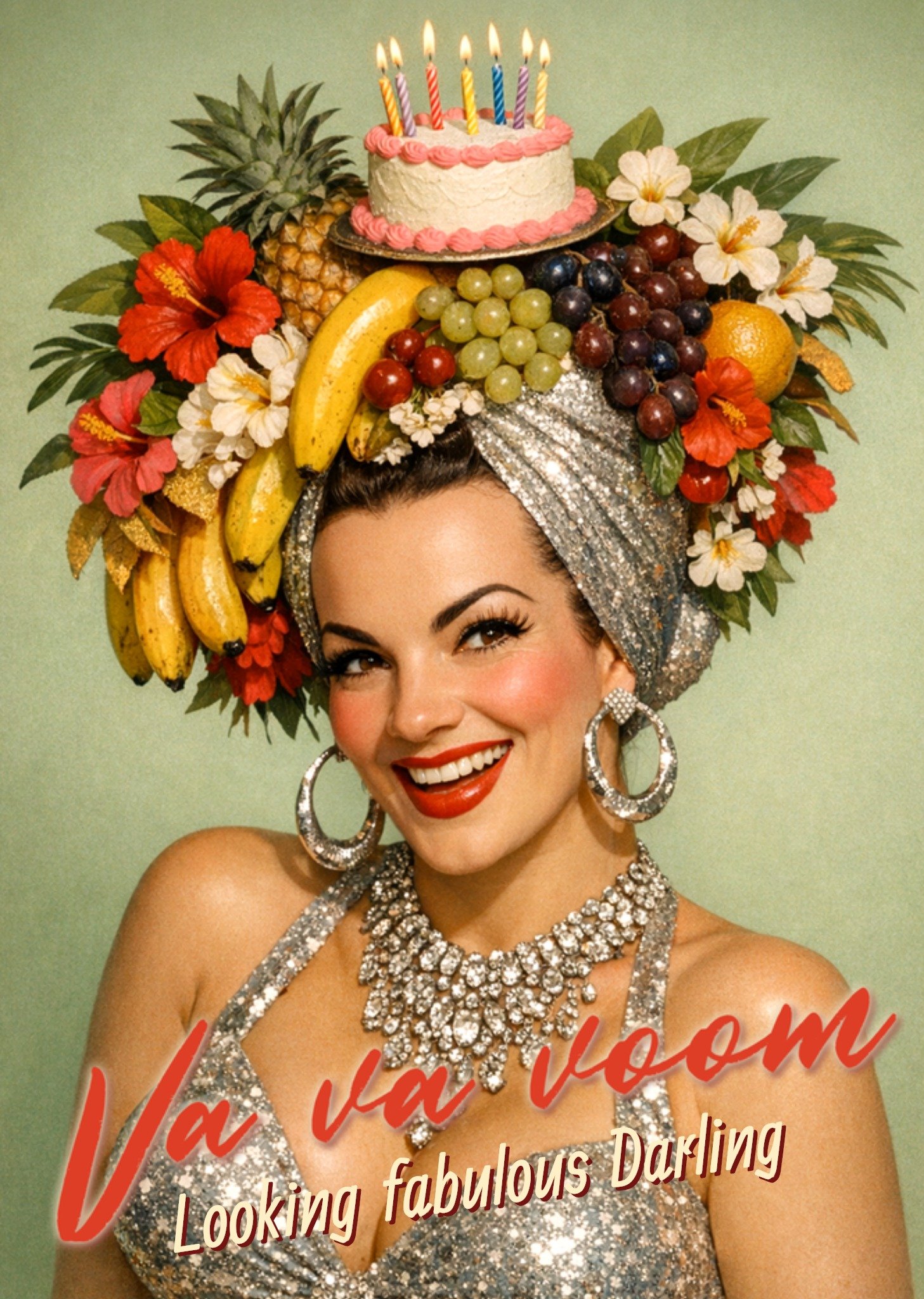 Verjaardagskaart Face Swap Looking fabulous darling Greetz