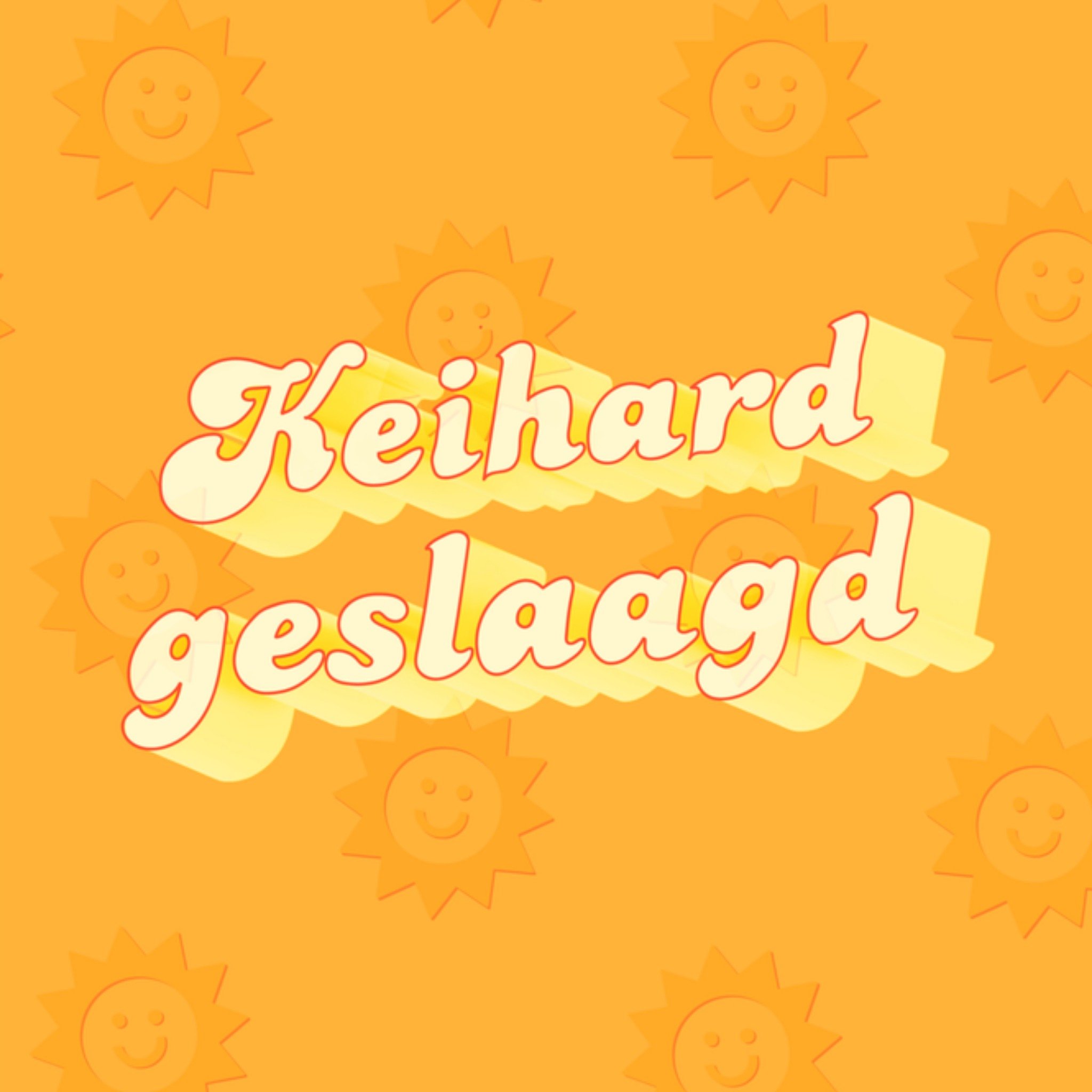 Greetz Geslaagd kaart 3D keihard geslaagd Vierkant