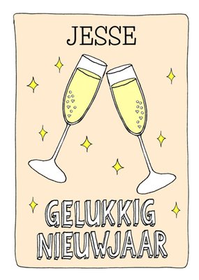 Sandysign | Nieuwjaarskaart | Gelukkig Nieuwjaar | Aanpasbare tekst