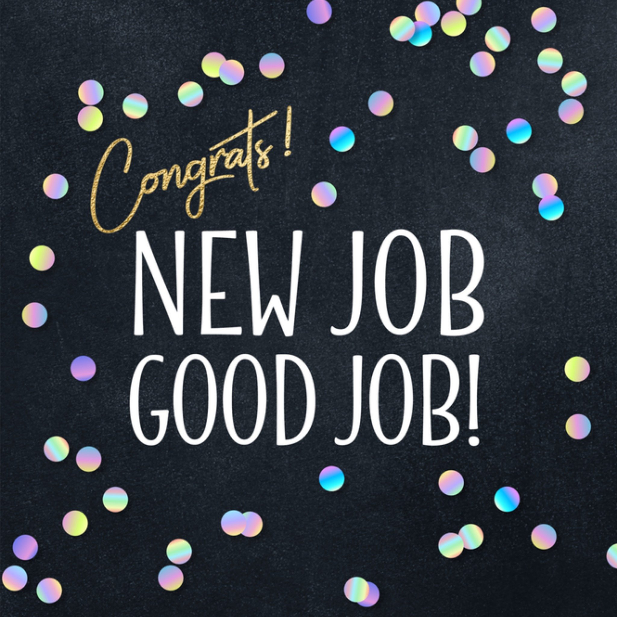 Nieuwe baan kaart confetti Vierkante Kaart Luckz