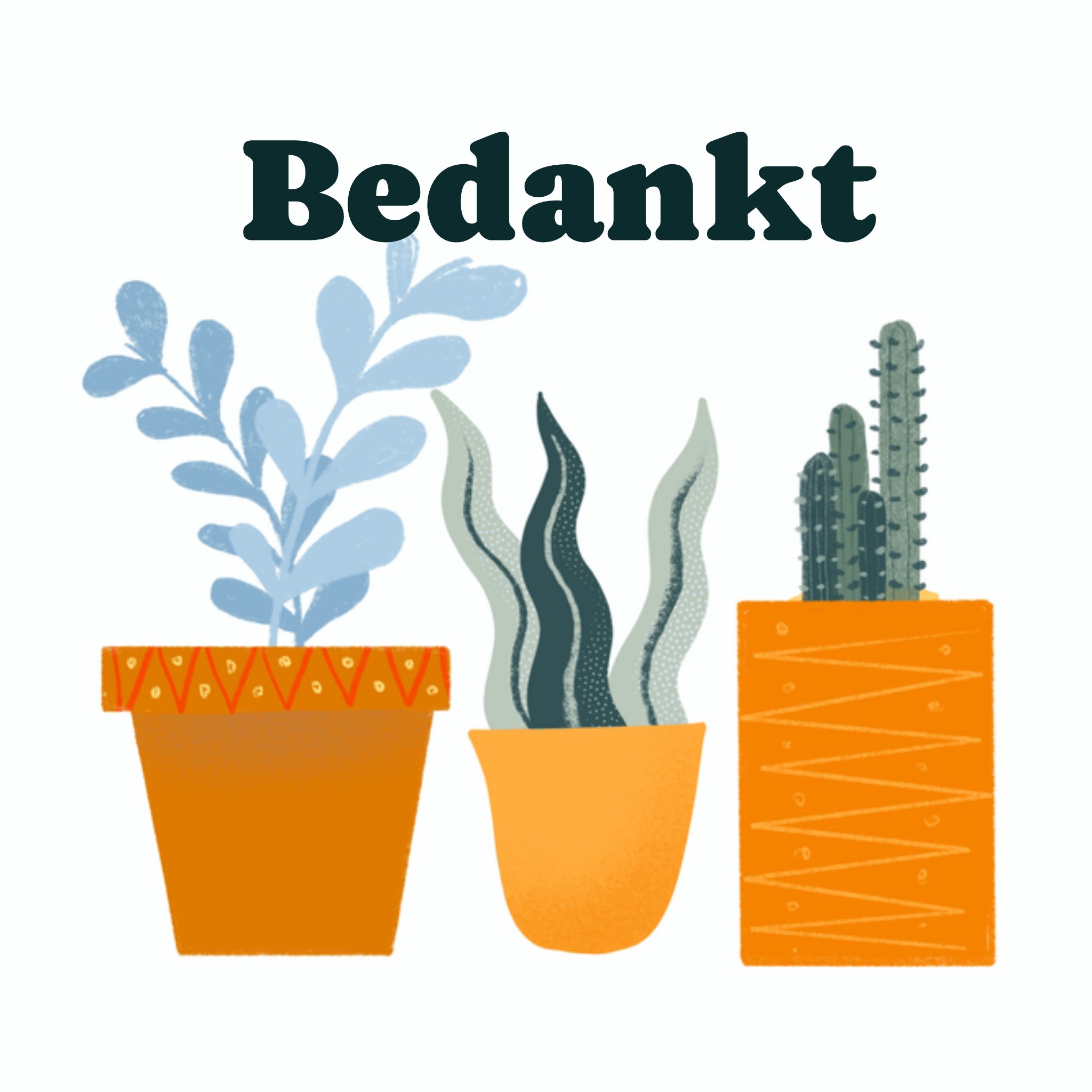 Greetz Bedankt kaart Tekst Vierkant