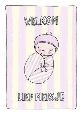 Sandysign | Geboortekaart | Welkom lief meisje