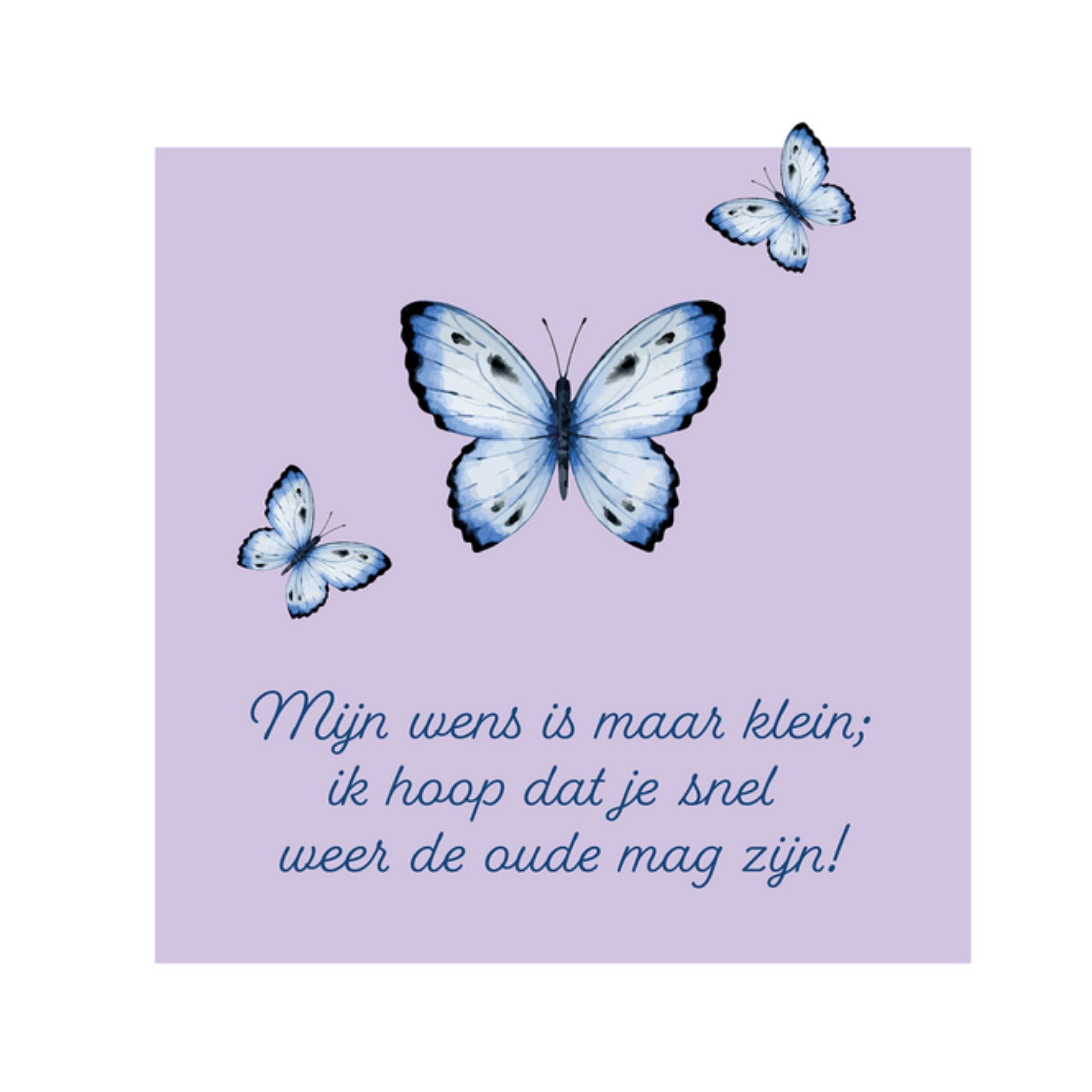 Paperclip Beterschapskaart Ik hoop dat je snel weer de oude mag zijn Vierkante Kaart Greetz