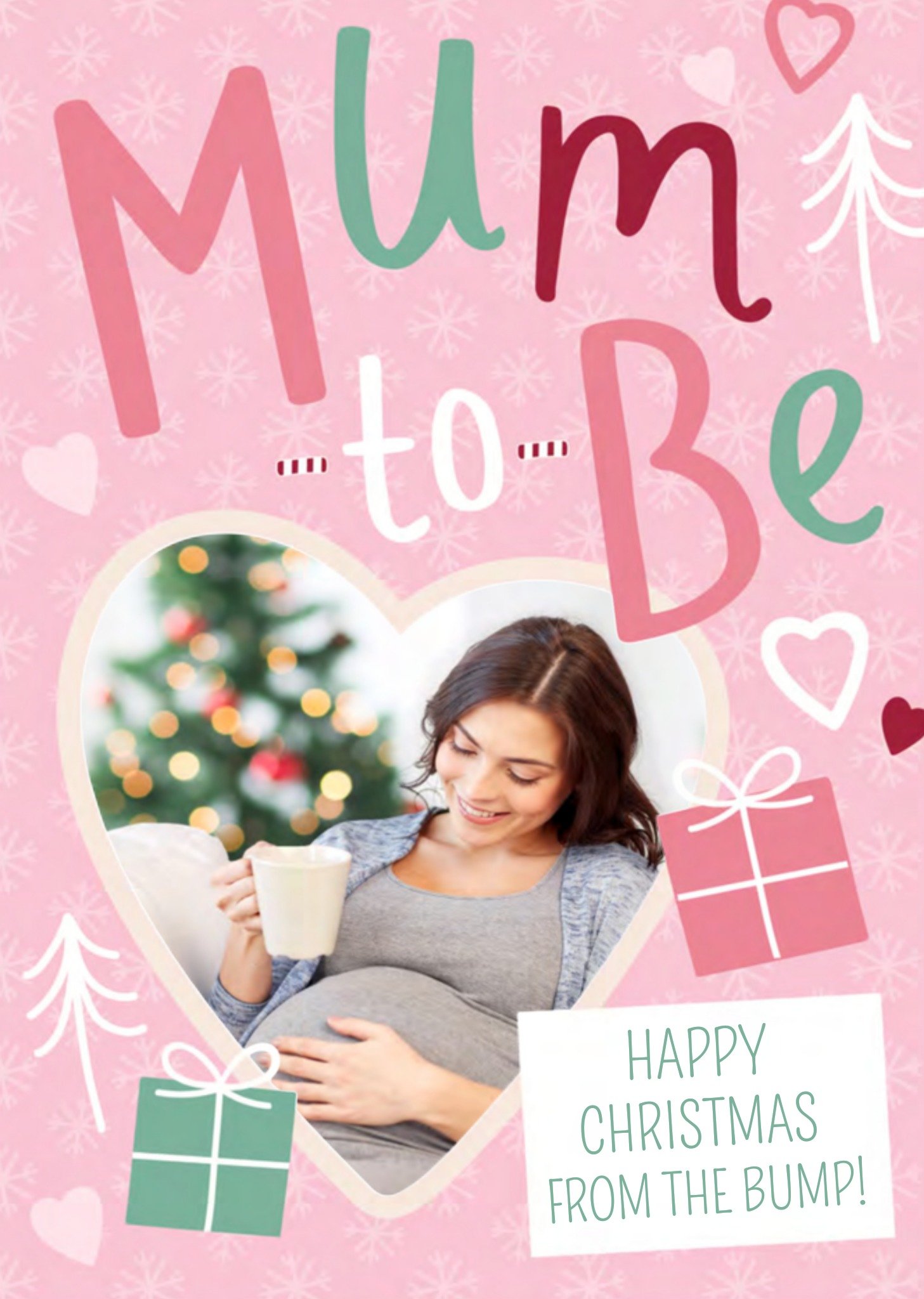 Greetz Kerstkaart fotokaart mama to be Standard Card