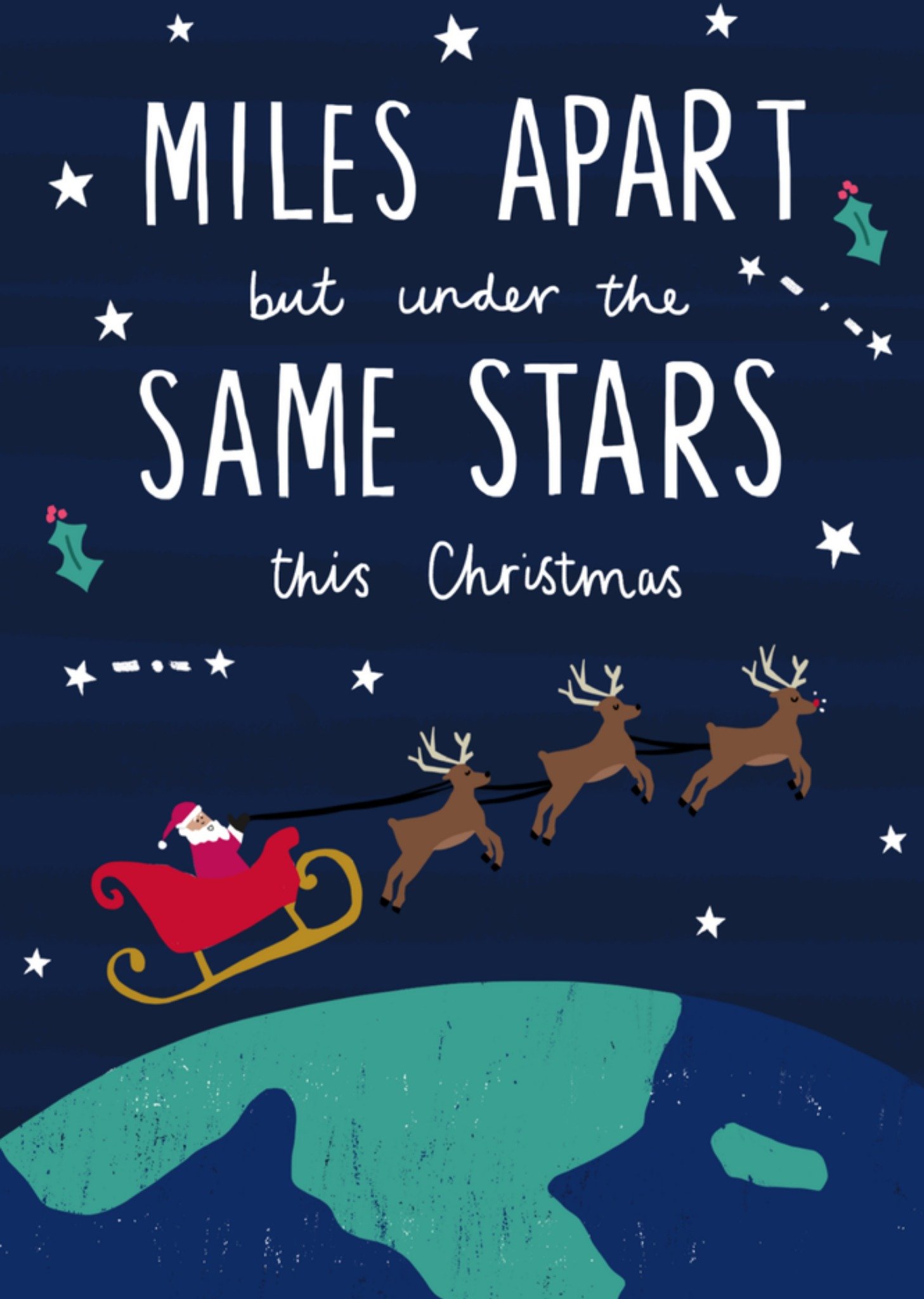 Greetz Kerstkaart Afstand Kerstman Standard Card