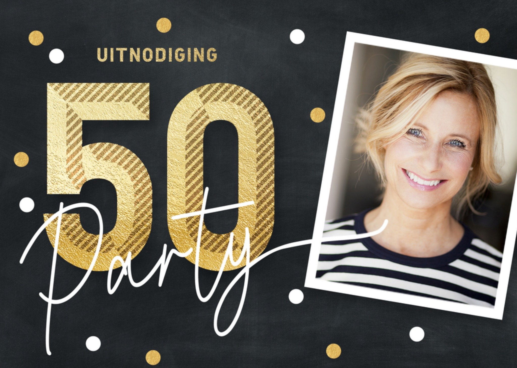 Uitnodiging verjaardag fotokaart Kaart Luckz