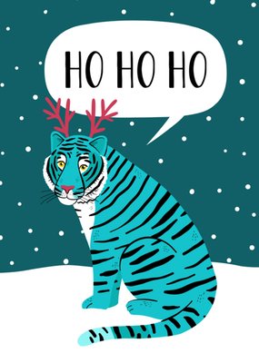 Greetz | Kerstkaart | tijger | sneeuw