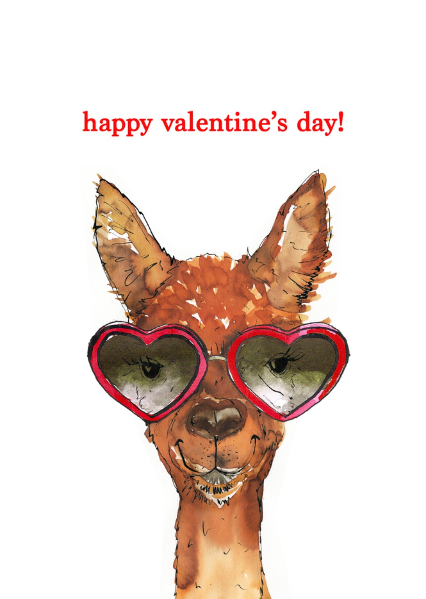 Valentijnskaart lama Kaart Marie Bodié