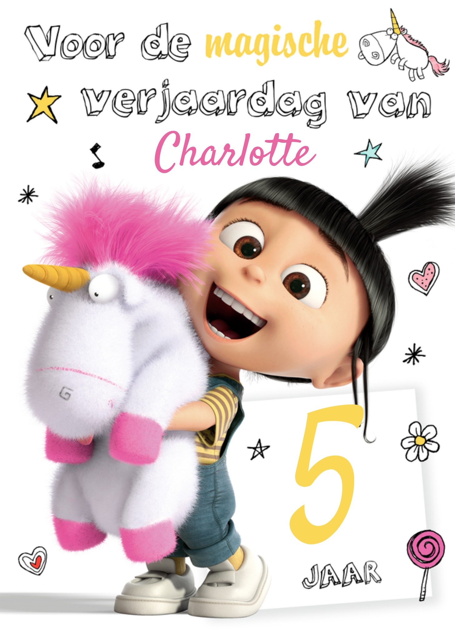 Minions Verjaardagskaart Eenhoorn Kaart Despicable Me