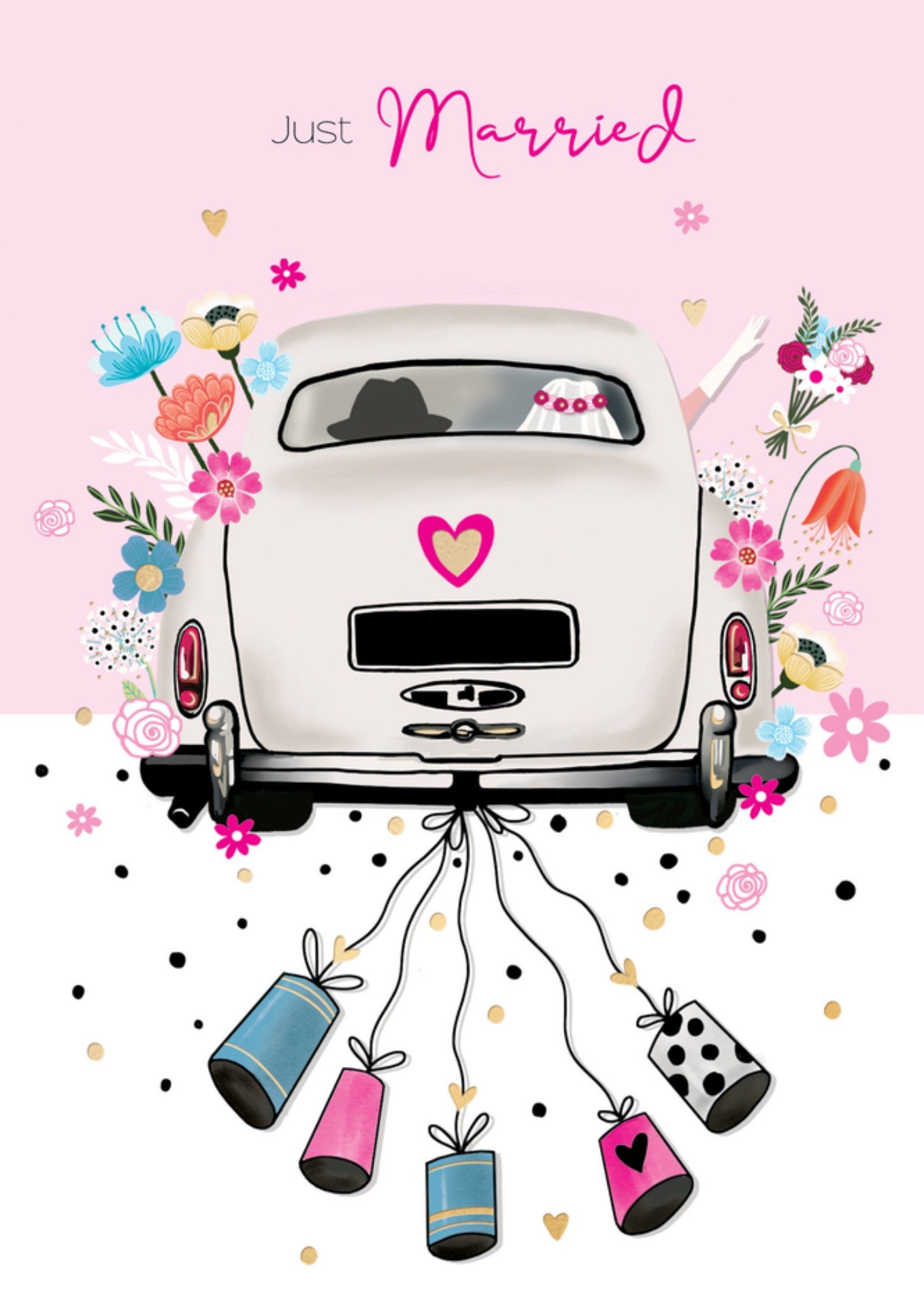 Huwelijkskaart Just Married Kaart TMS