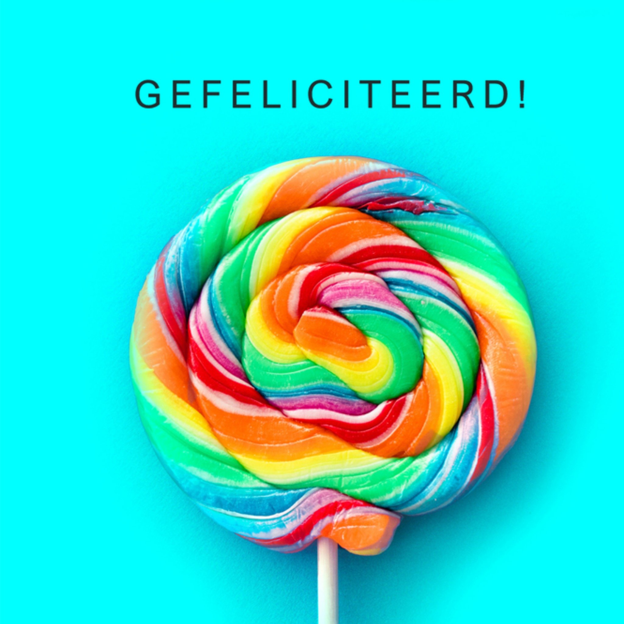 Verjaardagskaart lolly Vierkante Kaart Photoflash