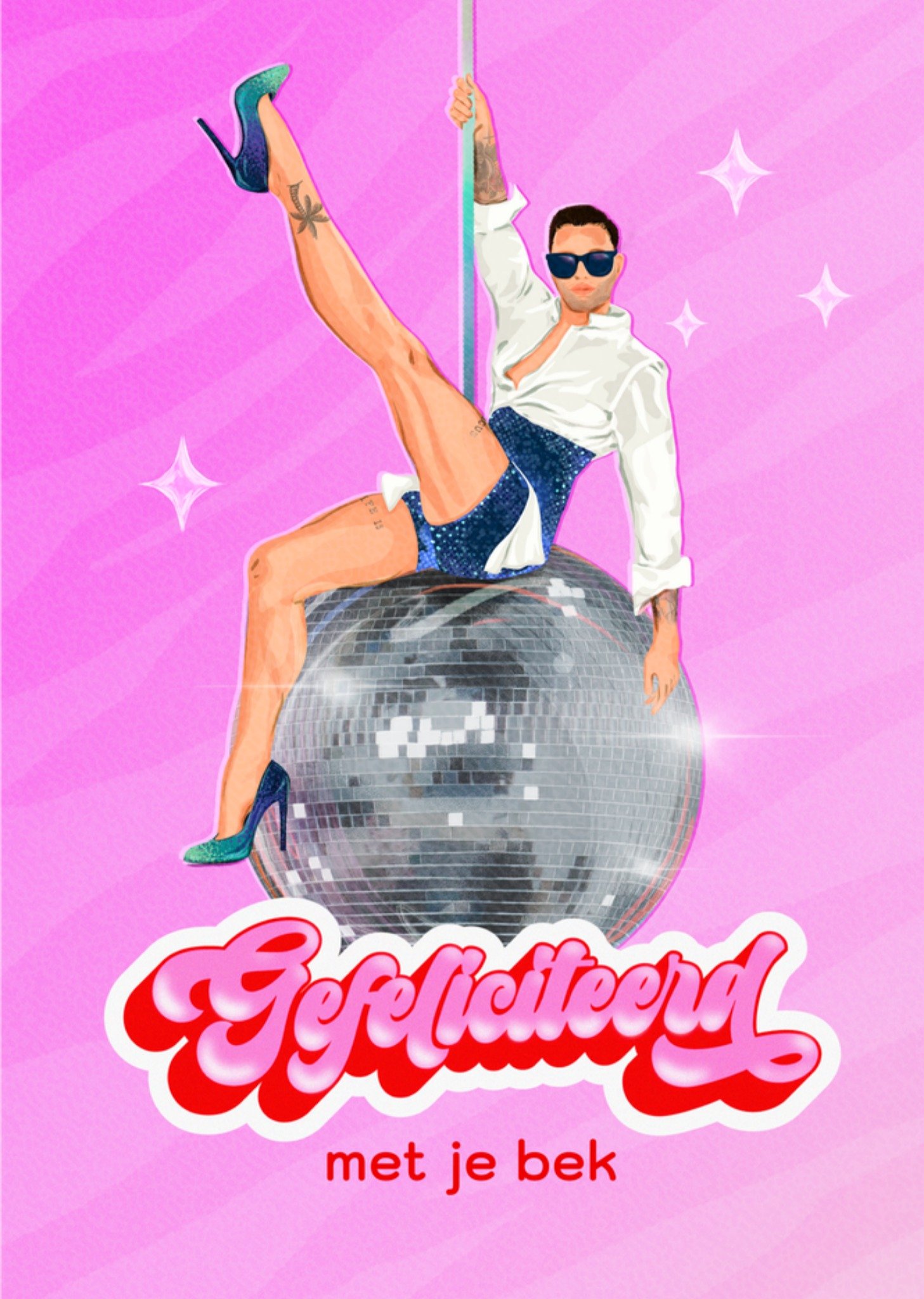 Greetz Verjaardagskaart disco Kaart Fred van Leer