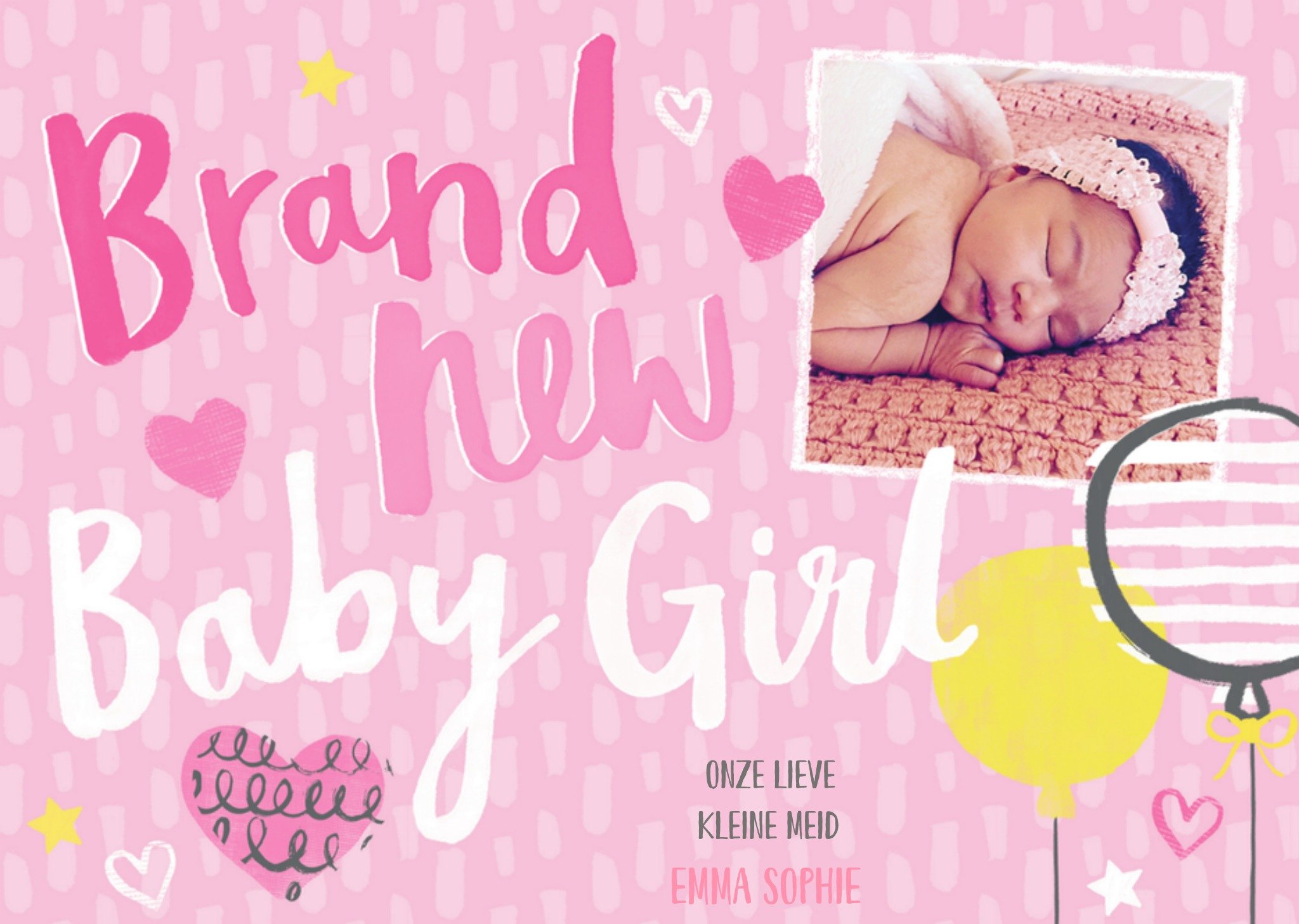 Geboortekaart met naam en leeftijd Greetz