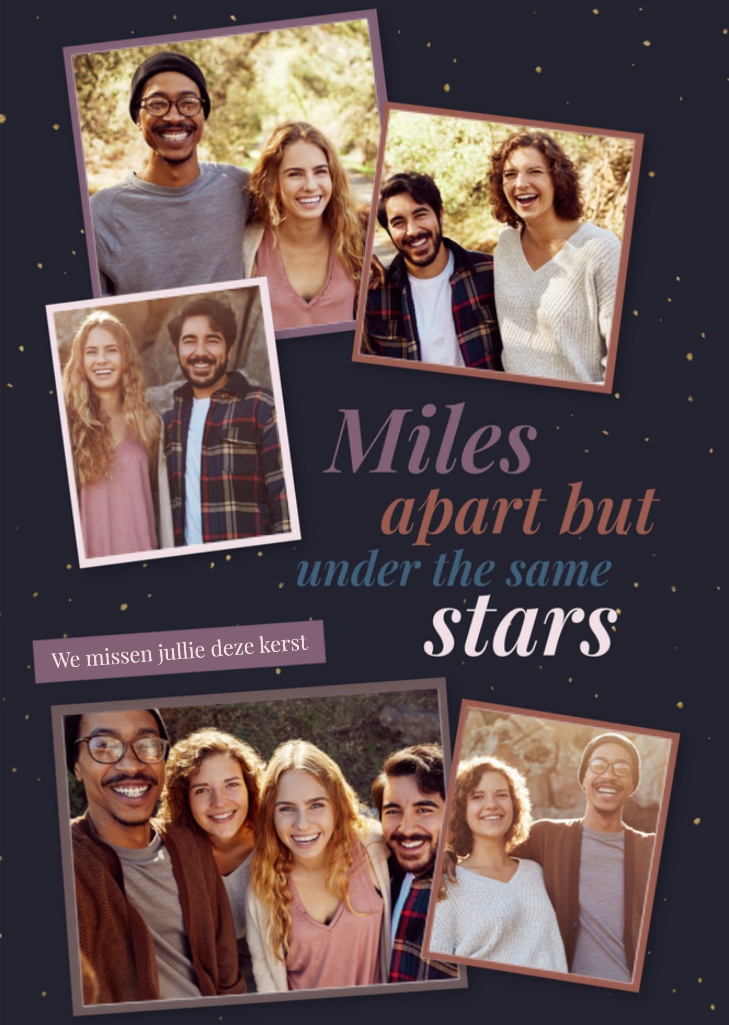 Kerstkaart Met fotos Under the same stars Greetz