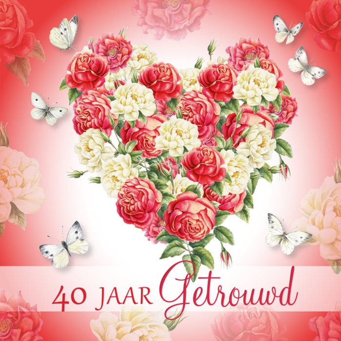 Janneke Brinkman | Jubileum kaart | 40 jaar getrouwd
